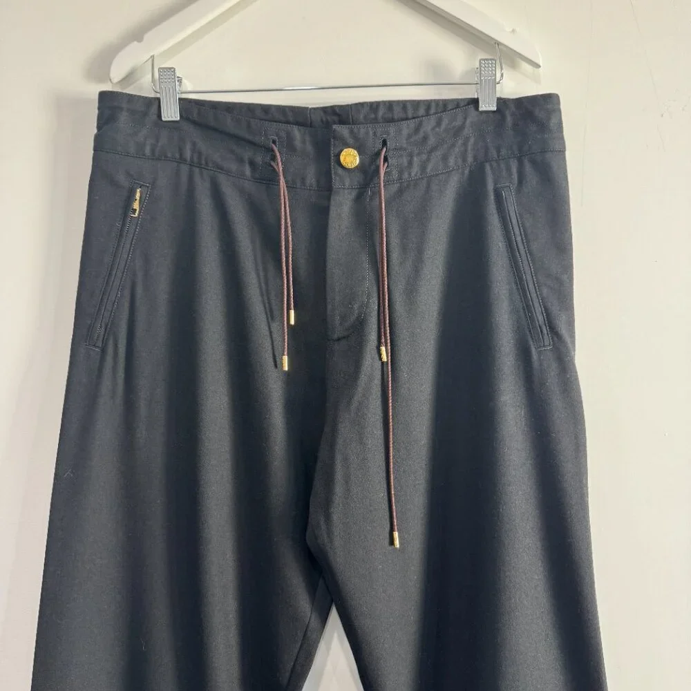 Louis Vuitton Men's Drawstring Pants Black, Size 44/US 36